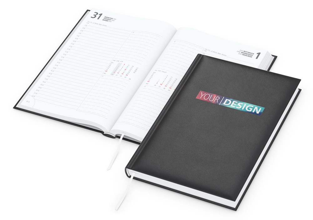Buchkalender Image Bestseller inkl. Siebdruck-Digital, schwarz Buchkalender Image Bestseller inkl. Siebdruck-Digital, schwarz