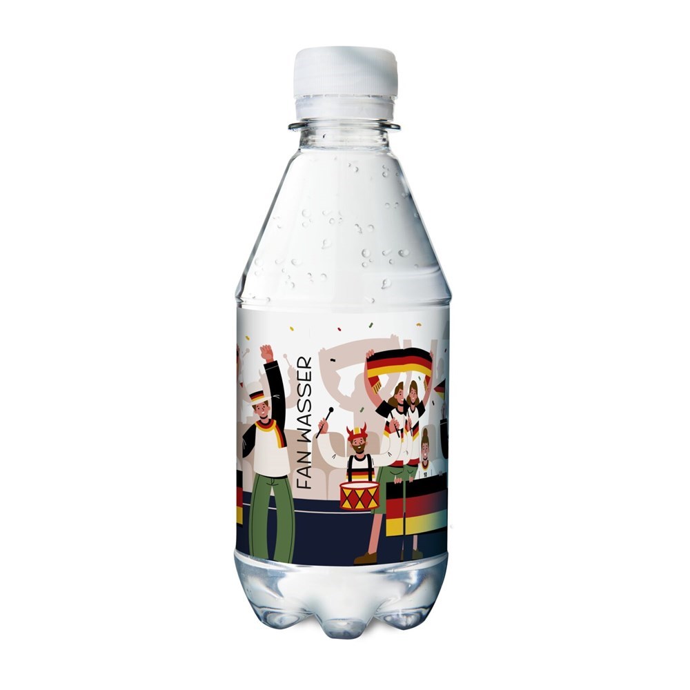 330 ml PromoWater - Mineralwasser, mit Kohlensäure, Hergestellt in Deutschland - Eco Papier-Etikett 330 ml PromoWater - Mineralwasser, mit Kohlensäure, Hergestellt in Deutschland - Eco Papier-Etikett