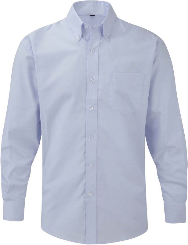 Russell Men's Long Sleeve Easy Care Oxford Shirt - Oxford Blau