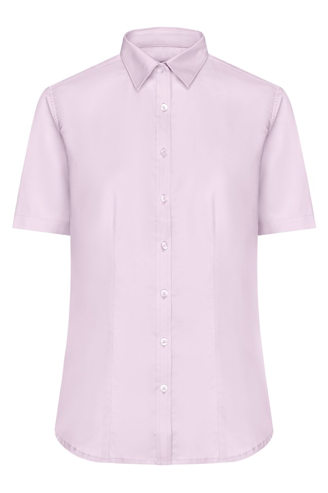 Ladies' Shirt Shortsleeve Micro-Twill - Light-pink (ca. Pantone 196C)