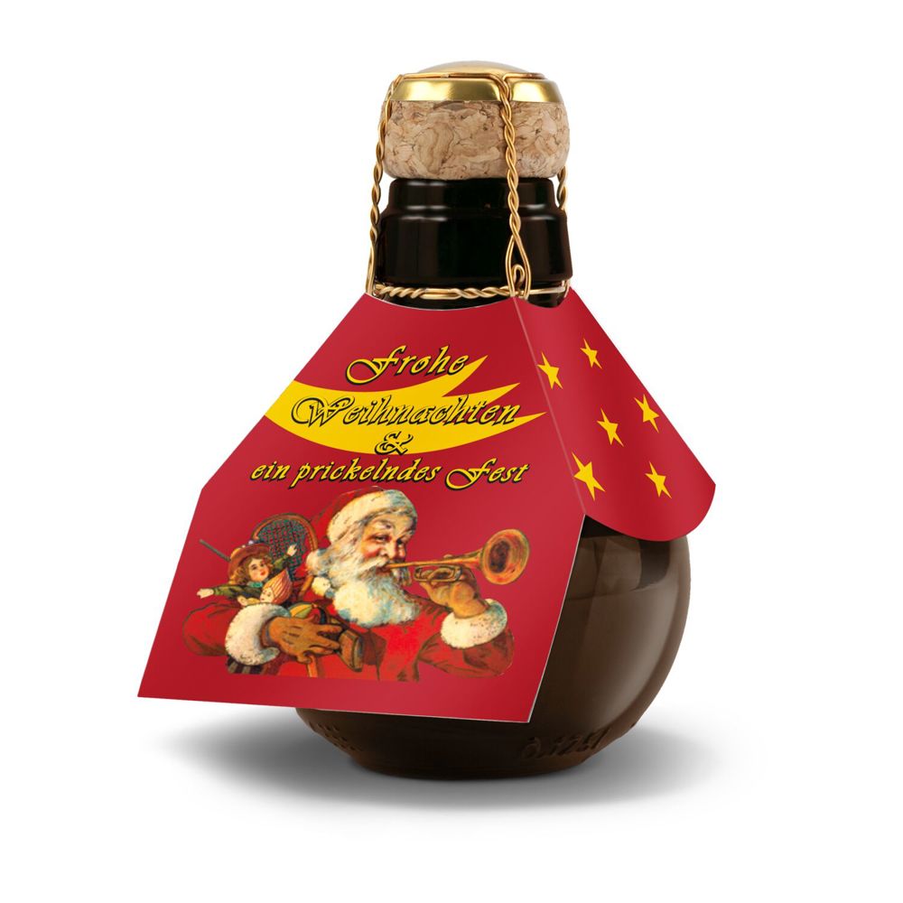 Kleinste Sektflasche: Weihnachtsgruß