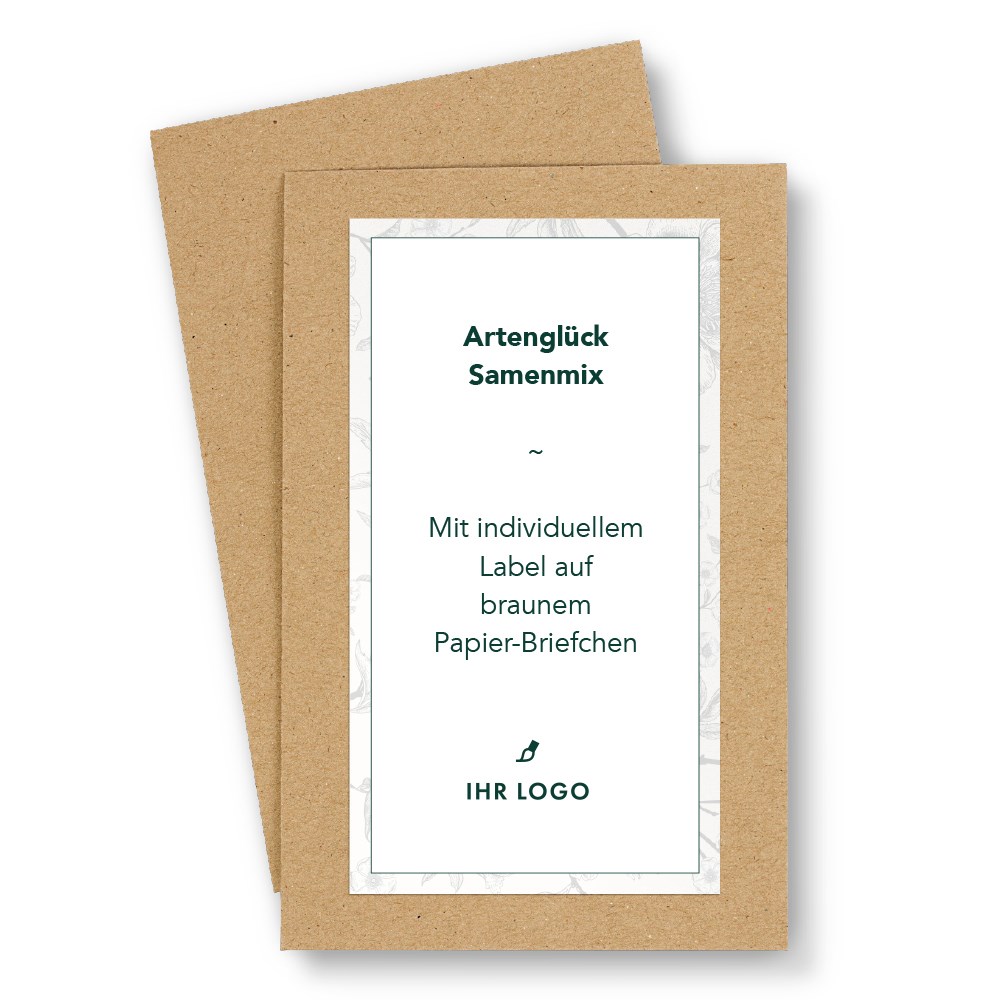 Samenbriefchen Artenglück mit Label Samenbriefchen Artenglück mit Label