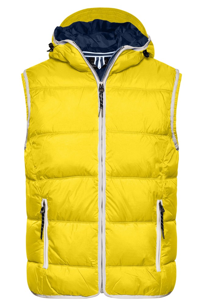 Men's Maritime Vest - Sun-yellow/white (ca. Pantone 116C
white)