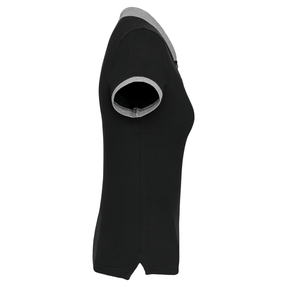 K259 - Zweifarbiges Piqué-Polohemd für Damen