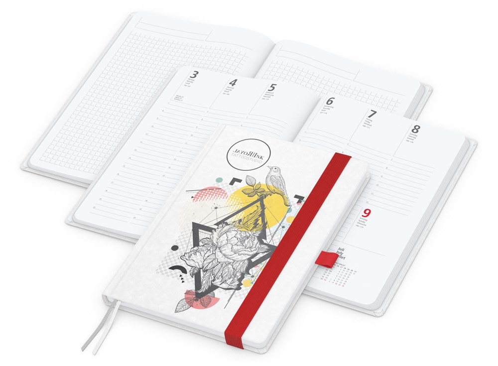 Wochenplaner Match-Hybrid White Bestseller - Rot