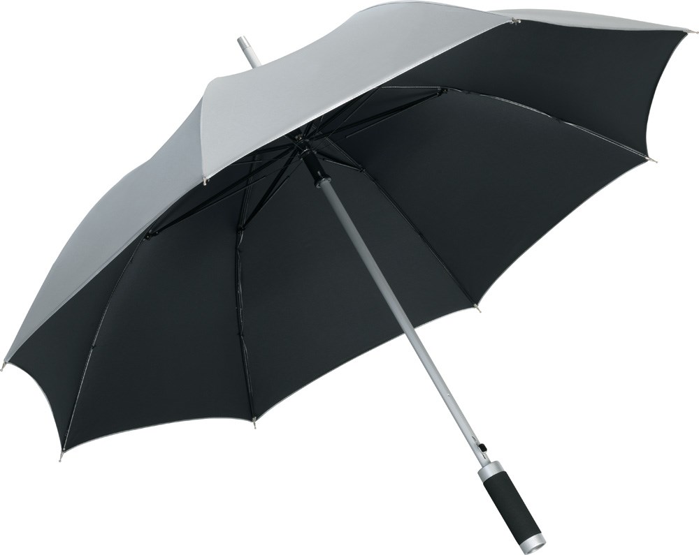 7869 AC-Alu-Stockschirm Windmatic - silber/schwarz