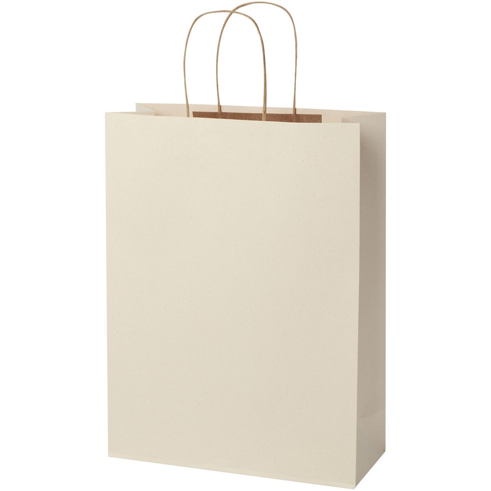 Papiertüte 150 g/m² aus landwirtschaftlichen Reststoffen mit gedrehten Griffen – XXL Papiertüte 150 g/m² aus landwirtschaftlichen Reststoffen mit gedrehten Griffen – XXL