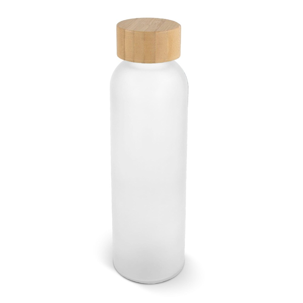 Wasserflasche Glas &amp; Bambus 500ml - weiss