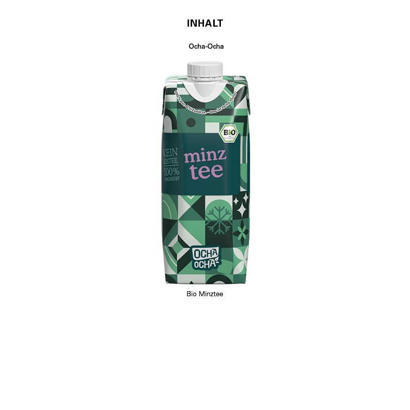 Drink Pack mit Ocha-Ocha® BIO Minztee in Werbeverpackung Drink Pack mit Ocha-Ocha® BIO Minztee in Werbeverpackung
