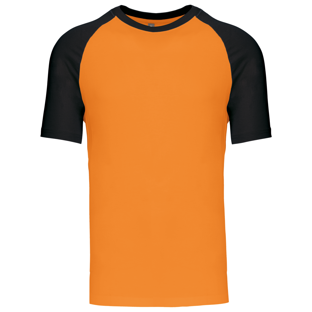 K330 - Baseball-Shirt, zweifarbig - Orange / Black