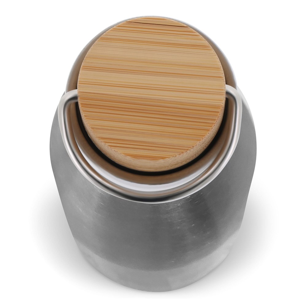 Isolier-Flasche mit Bambusdeckel, 500ml