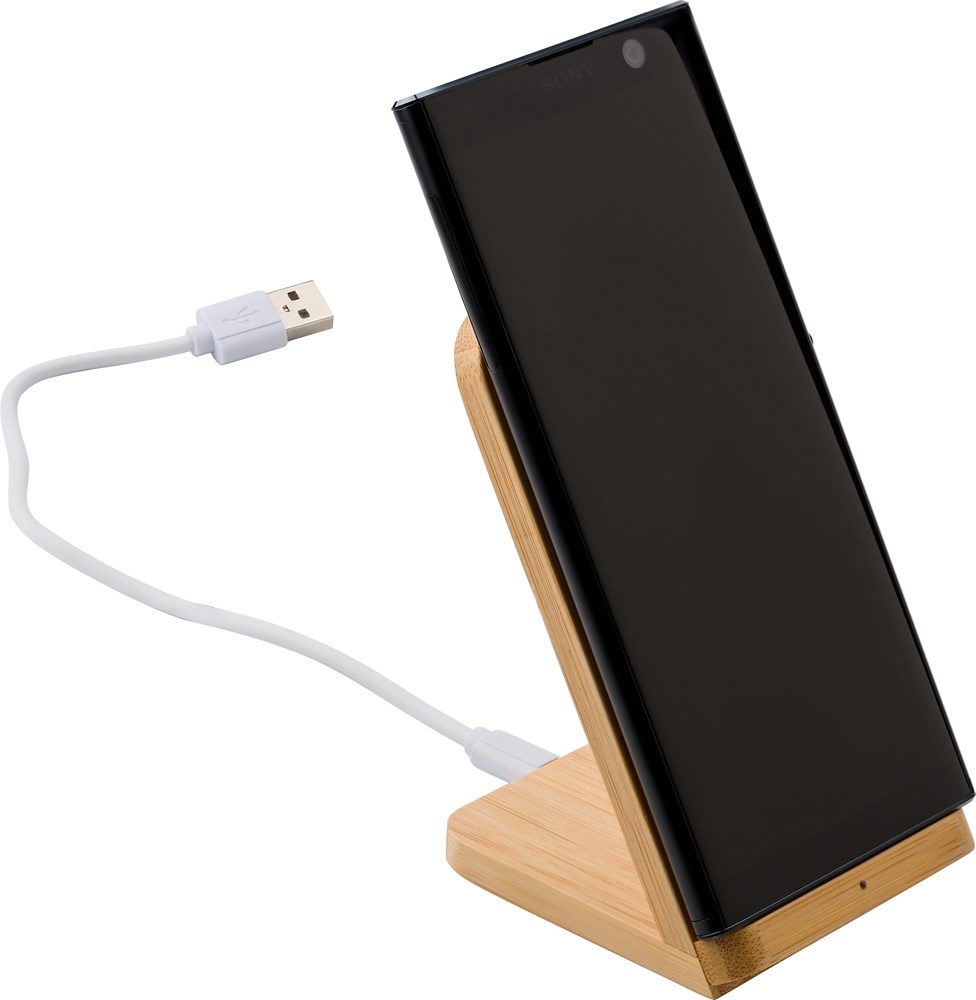 Wireless-Ladegerät aus Bambus Claudie Wireless-Ladegerät aus Bambus Claudie